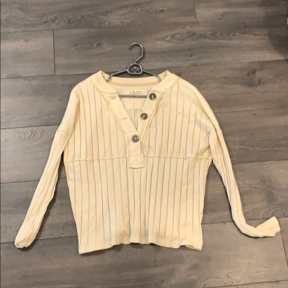 Free people half button down top